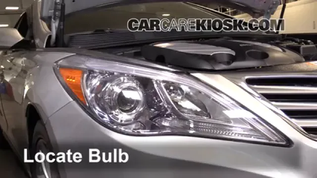 2014 Hyundai Azera Limited 3.3L V6 Éclairage Feux de route (remplacer l'ampoule)